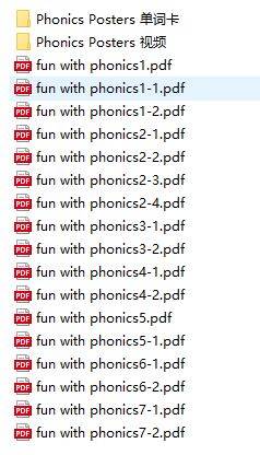 自然拼读入门级教材Fun With Phonics 1-7全+单词卡+视频