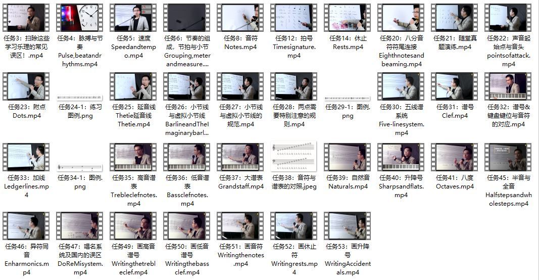 乐理入门知识教学课程(MP4视频)