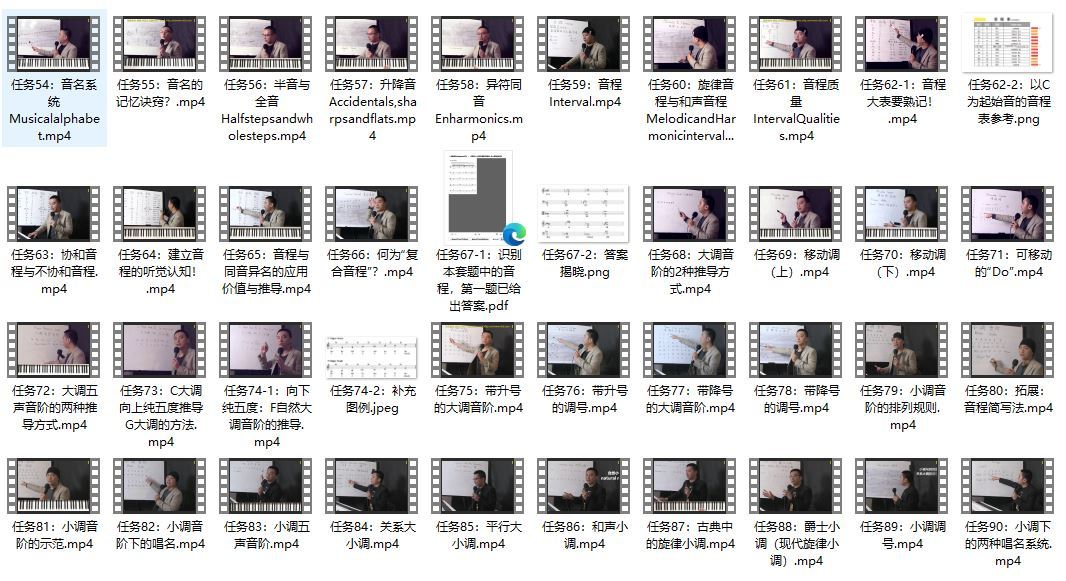 乐理入门知识教学课程(MP4视频)