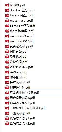 小学英语《24套语法彩色练习纸》，PDF