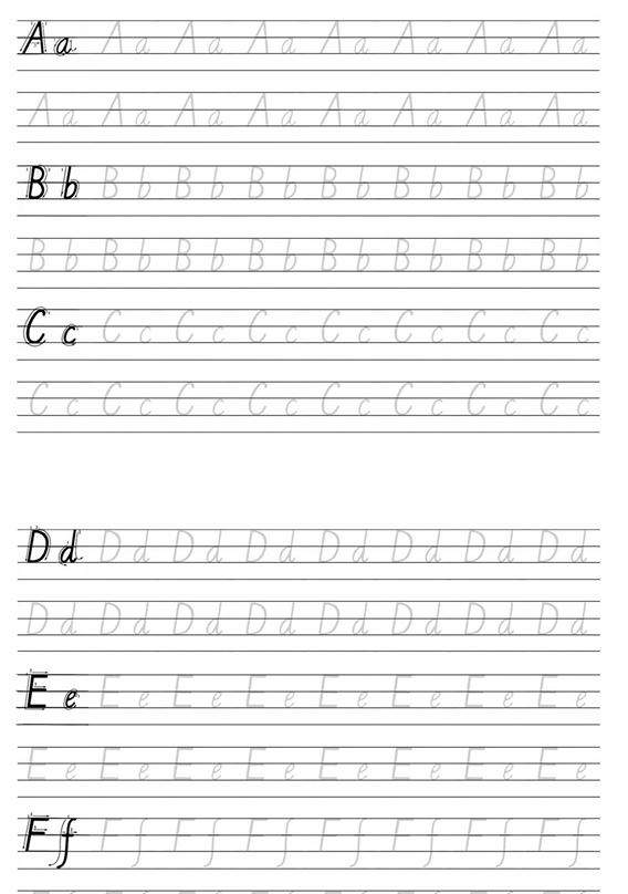 26个英文字母字帖合集