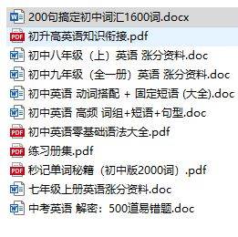初中英语语法知识集锦【PDF+文档】