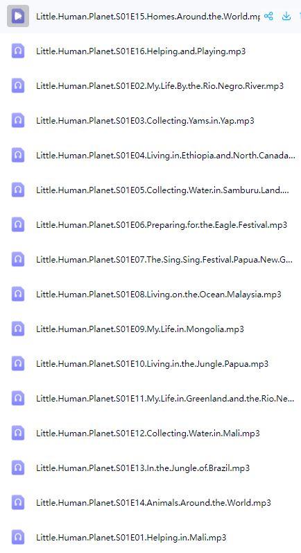 BBC儿童科普纪录片《瞬间认识世界 Little Human Planet (视频+音频) 》